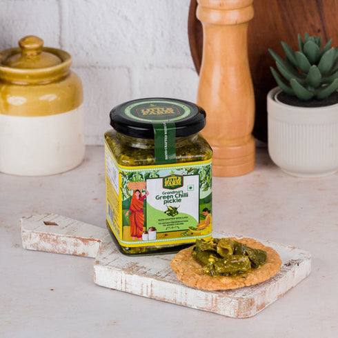THE LITTLE FARM CO Green Chilli Pickle